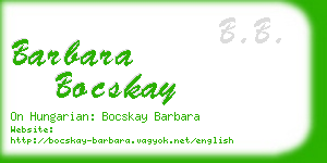 barbara bocskay business card